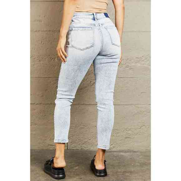 BAYEAS Mid Rise Acid Wash Skinny Jeans - Picture 2 of 5